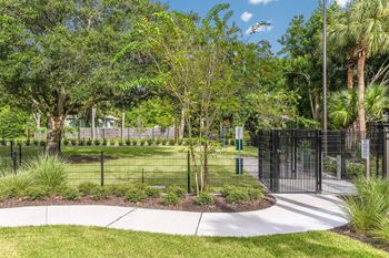 Fenced pet park